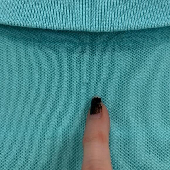 Lilly Pulitzer Island Polo Shirt with Trans Dry Fitted Turquoise Size Medium - Picture 7 of 7